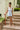 Rylee Light Blue & White Halter Neckline Romper- full body view