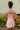 Gabrielle Pink & Ivory Floral Lace Top - close up back view