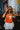 Danica Orange & White "T" Graphic Tank - front