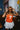 Danica Orange & White "T" Graphic Tank - front view