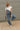 Kassidy Barrel Leg Denim Overalls - full front