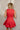 Lana Red Flare Skirt Mini Dress- close up back view