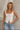 Davina White & Red Eyelet Knit Tank- front view