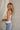 Davina White & Red Eyelet Knit Tank- side view