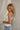 Davina White & Red Eyelet Knit Tank- close up side view