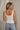 Davina White & Red Eyelet Knit Tank- back view