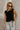 Lylah Black Cinched Tie Sleeveless Top- front view