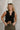 Marie Black Scallop Front Tie Vest- front close up view
