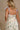 Daniella Cream Multi Floral Scallop Midi Dress- close up back view