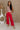 Jenna Red Wide Leg Pants - full body front view