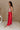 Jenna Red Wide Leg Pants - full body side view