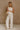 Veronica Cream Crochet Linen Pants - full body view