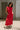 Bianca Red Knit Sleeveless Midi Dress - full front view