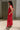 Bianca Red Knit Sleeveless Midi Dress - full body side view