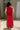 Bianca Red Knit Sleeveless Midi Dress - full body back view