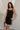 Aubrey Black Scallop Trim Mini Dress - front