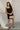 Aubrey Black Scallop Trim Mini Dress - full body front view