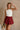 Kelsey Burgundy Pleated Skort - front view