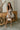 Adalynn Brown & Cream Striped Mini Dress - full body front view