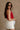 Kyra Red & White Sleeveless Sweater - side view