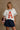 Rowan White, Orange, & Navy "A" Top - front view