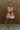 Adalynn Rust & Cream Striped Mini Dress - full body front view