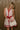 Adalynn Rust & Cream Striped Mini Dress - front view