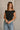 Lila Black & White Polka Dot Top- top front view