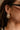 Roxy Brushed Gold & Stone Hoop Earrings - close up