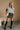 Alexa Washed Denim Short Sleeve Top- full body view