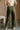 Lilian Olive Eyelet Wide Leg Jeans- close up back view