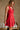 Darrah Red Bow Back Flare Mini Dress - close side view