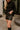 Ember Black Faux Leather Shorts- frontal side view