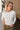 Alina Off White Ribbed Long Sleeve Top- front top view