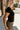 Alaina Black Short Sleeve Top- close up frontal side view