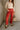 Serena Rust Wide Leg Cuffed Pant- front view