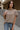 Angelina Taupe Mock Neck Top - front view
