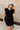 Becca Black Drawstring Mini Dress - Front view