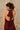 Helen Dark Wine Satin Mini Dress- close up top back view