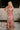 Willa Blush Multi Floral Mesh Ruched Midi Dress- close up front view