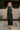 Elisa Dark Green Satin Midi Dress- front full view