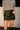 Leona Washed Black Leather Mini Skirt- frontal top view