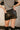 Leona Washed Black Leather Mini Skirt- back view