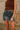 Lena Denim Studded Frayed Mini Skirt- close up top view