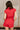 Breana Red Denim Short Sleeve Romper - back