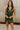 Valerie Faux Leather Slit Mini Dress- green-front view
