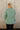 Mia Washed Green Quarter Button-Up Pullover- back view