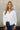 Rowyn White Button-Up Knit Cardigan- front top view