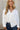 Rowyn White Button-Up Knit Cardigan- close up view