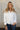 Rowyn White Button-Up Knit Cardigan- frontal top view